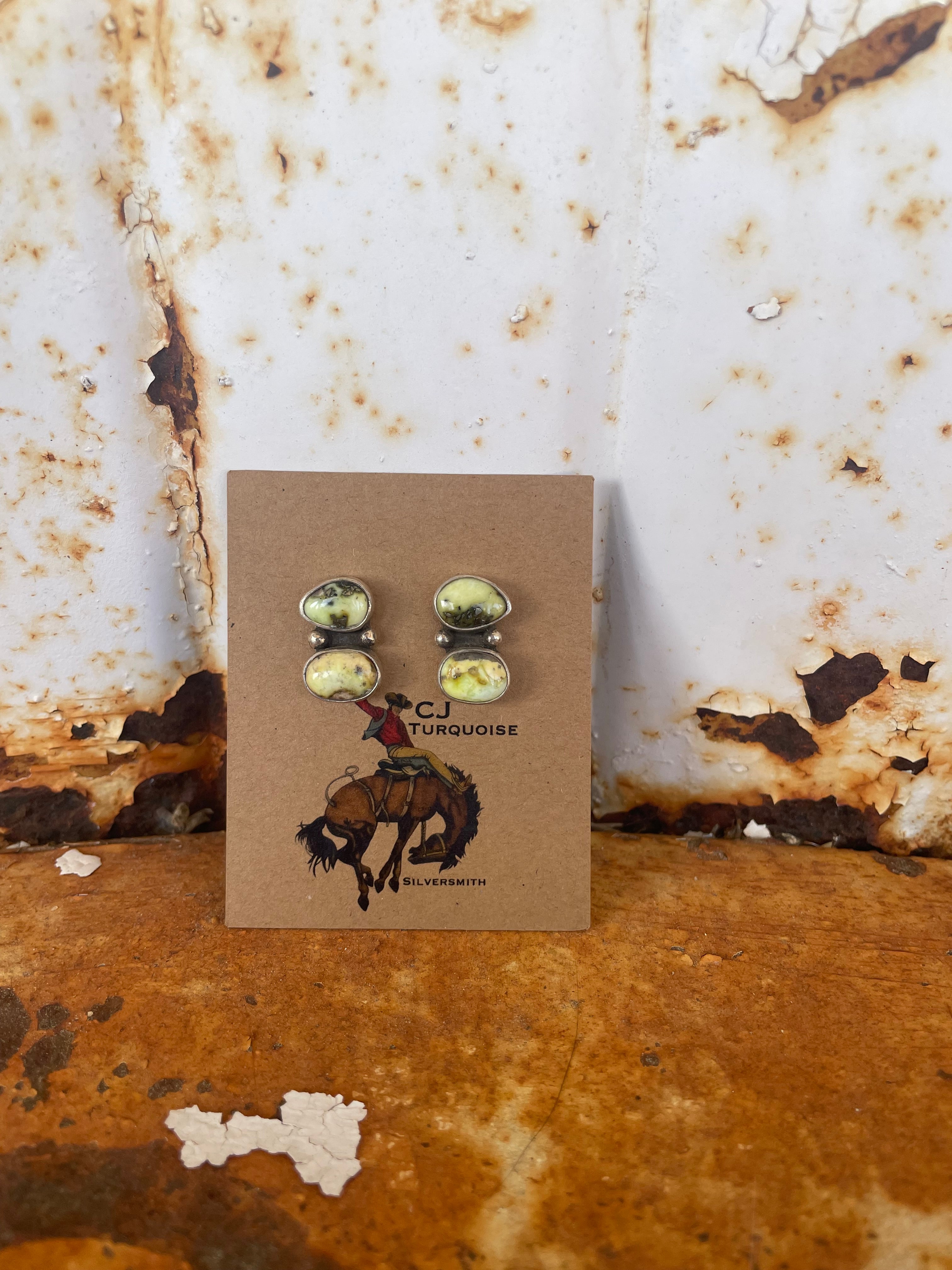 Palomino Variscite studs