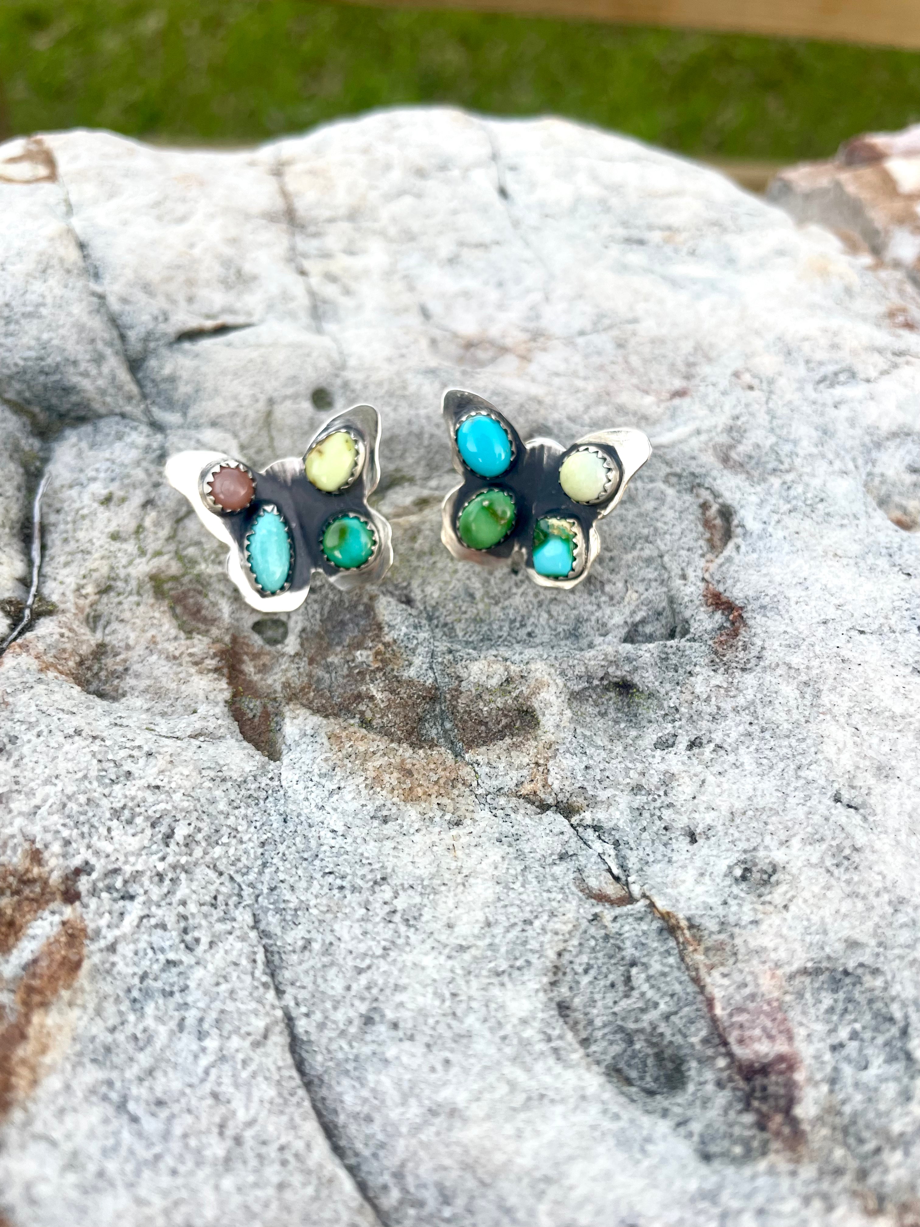 Butterfly stud earrings